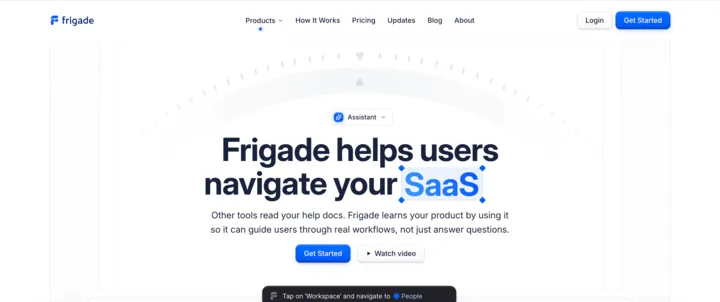 Frigade website hero image screenshot