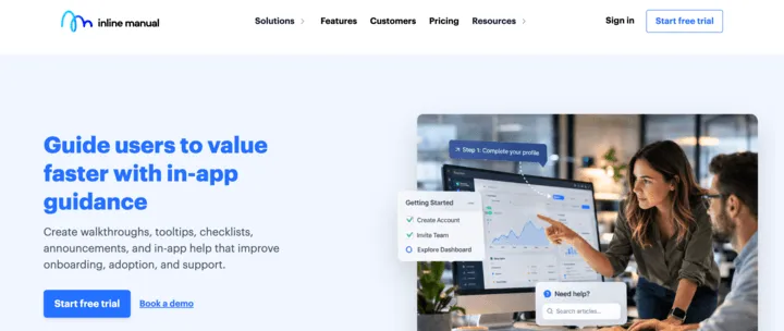 Inline Manual website hero image screenshot