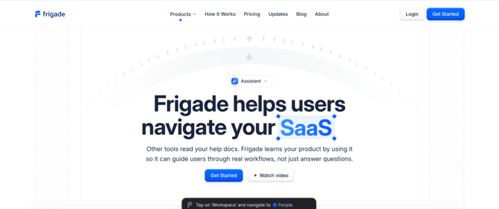 Frigade website hero image screenshot