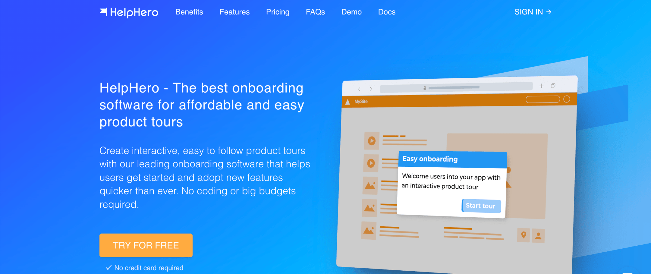 HelpHero website hero image screenshot