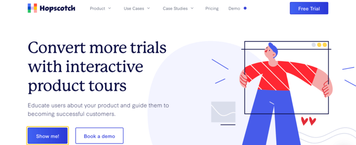 Hopscotch website hero image screenshot