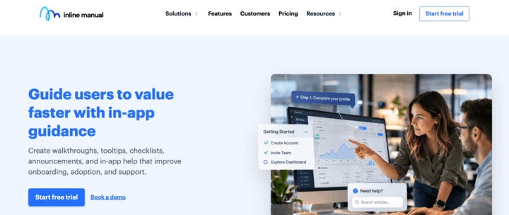 Inline Manual website hero image screenshot