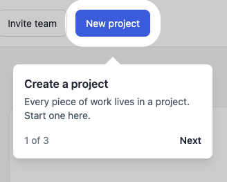 First step of the product tour built with Onborda, using the custom card from the code below