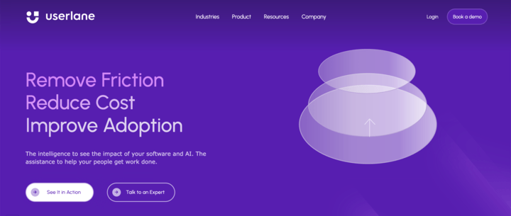 Userlane website hero image screenshot